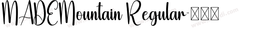 MADEMountain Regular字体转换